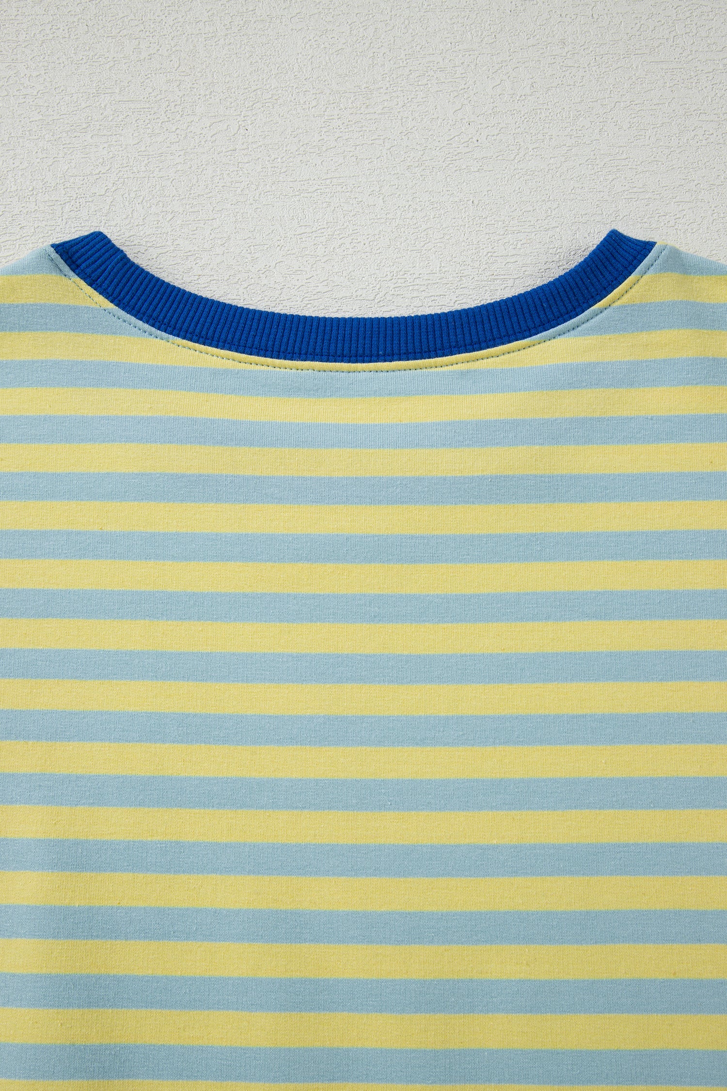 Rose Stripe Drop Shoulder Boxy Casual Terry Short Set
