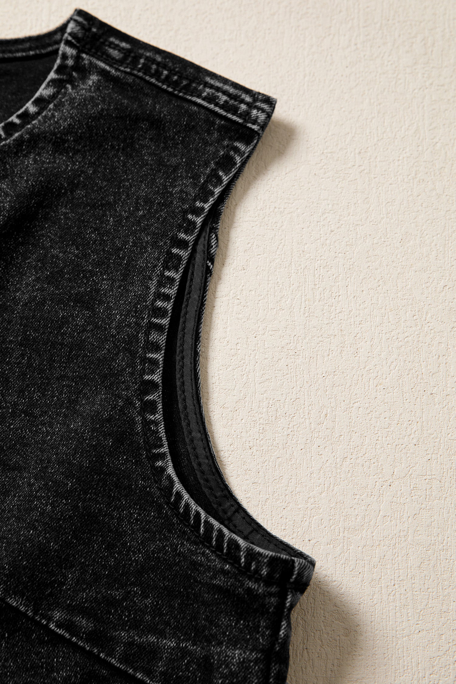 Ashleigh Blue Buttoned Front Slit Denim Vest