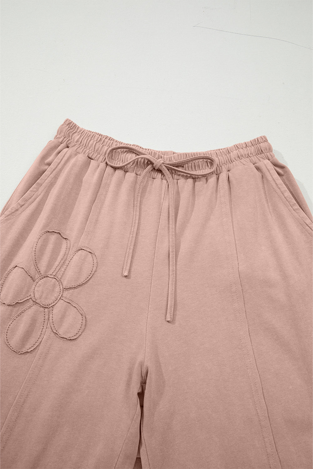 Buckskin Flower Patch Mineral Washed Cropped Wide Leg Pants