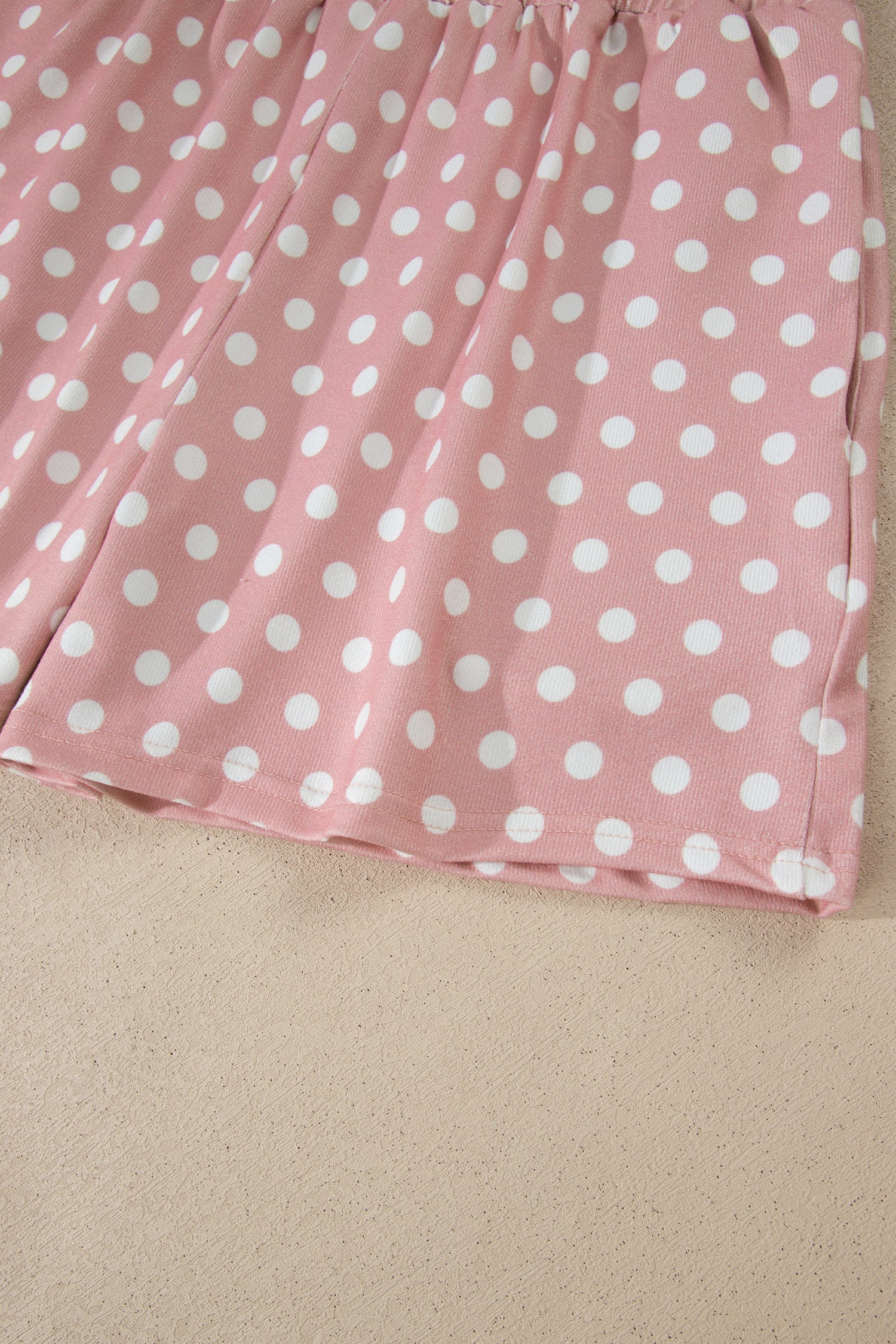 Purple Polka Dot Print Short Set