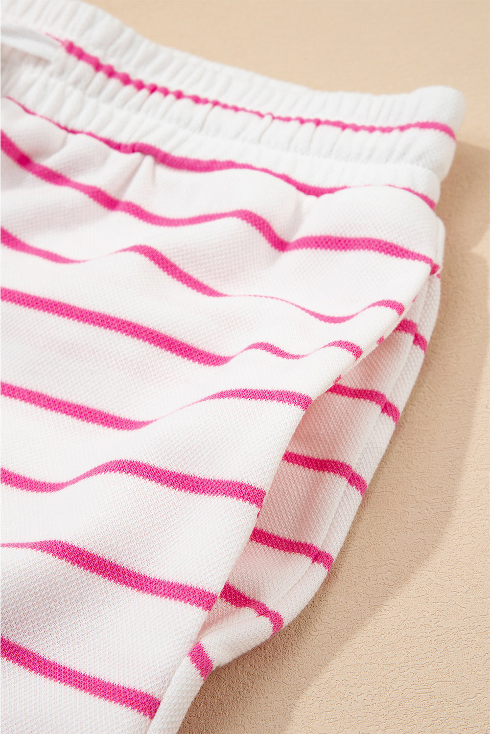Sail Blue Casual Striped Tee and Wide Leg Pants Set