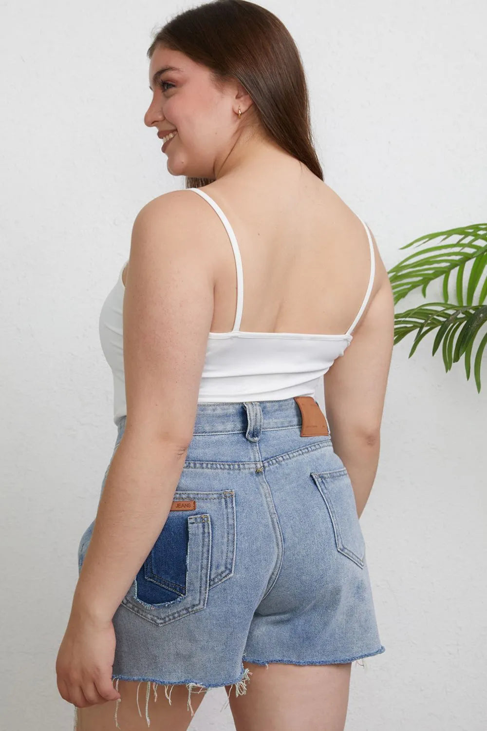 Basic Bae Full Size Round Neck Slim Cami Plus Size - Camel / S