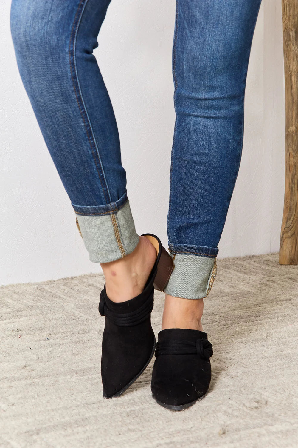 East Lion Corp Pointed-Toe Braided Trim Mules - Black / 5.5