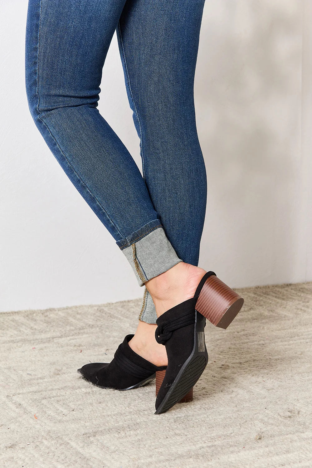 East Lion Corp Pointed-Toe Braided Trim Mules - Black / 5.5