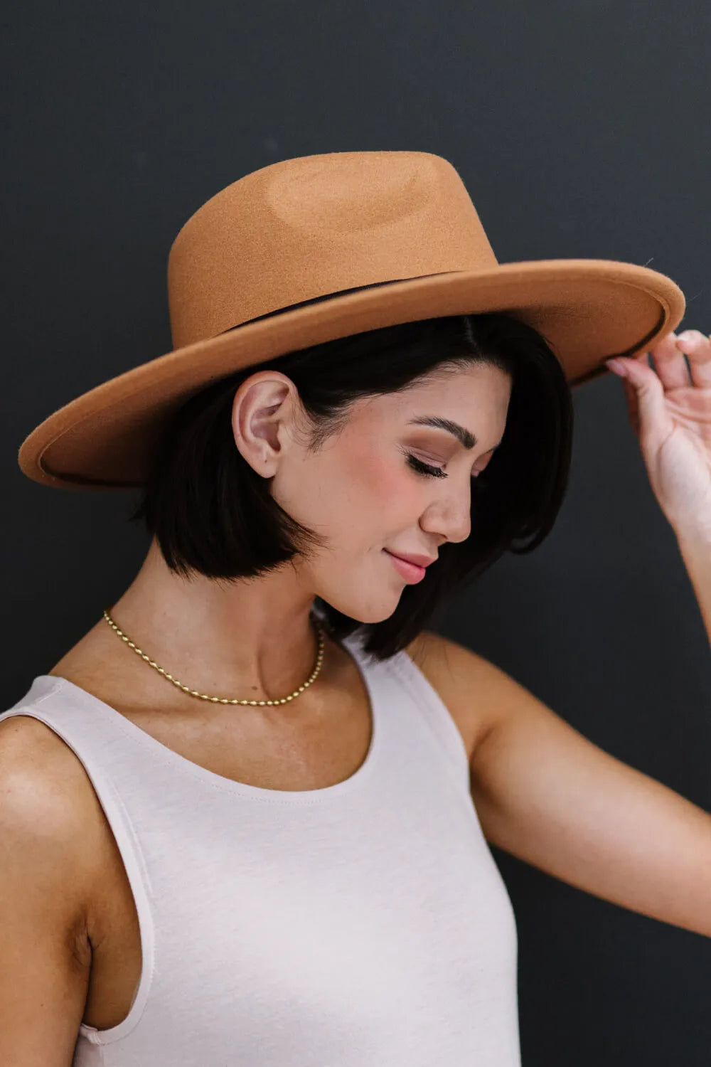 Fame You Got It Fedora Hat - Khaki / One Size