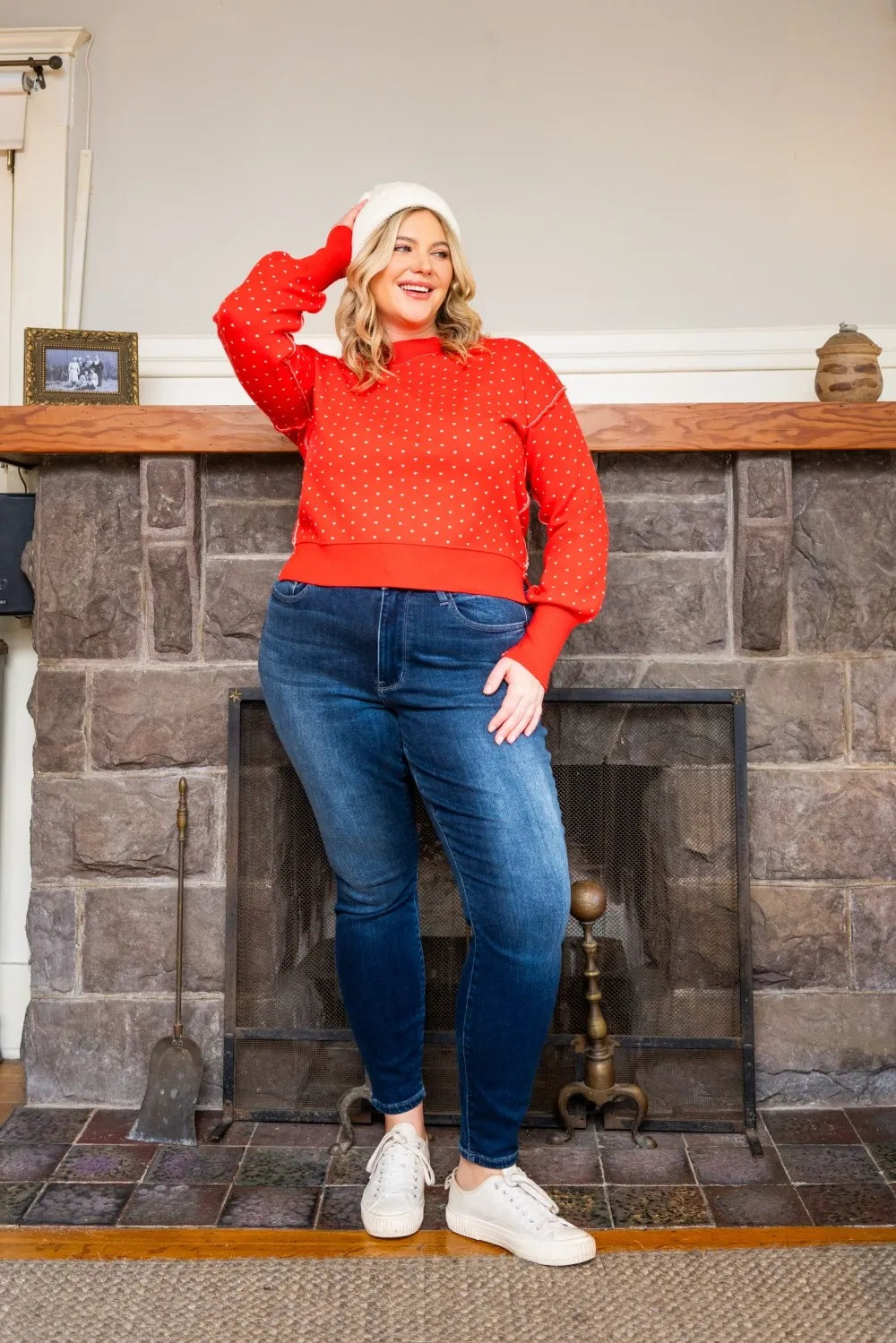 Judy Blue Full Size Washed Thermal Skinny Jeans Plus Size - DK / 0(24)