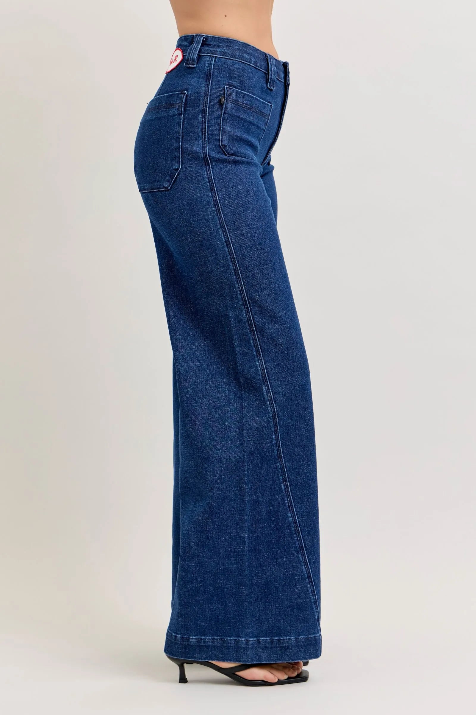Judy Blue High Rise Retro Wide Leg Jeans - DK / 0(24)