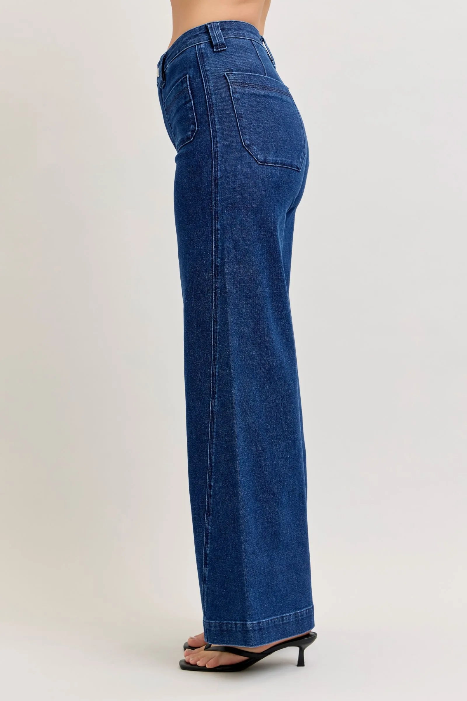Judy Blue High Rise Retro Wide Leg Jeans - DK / 0(24)