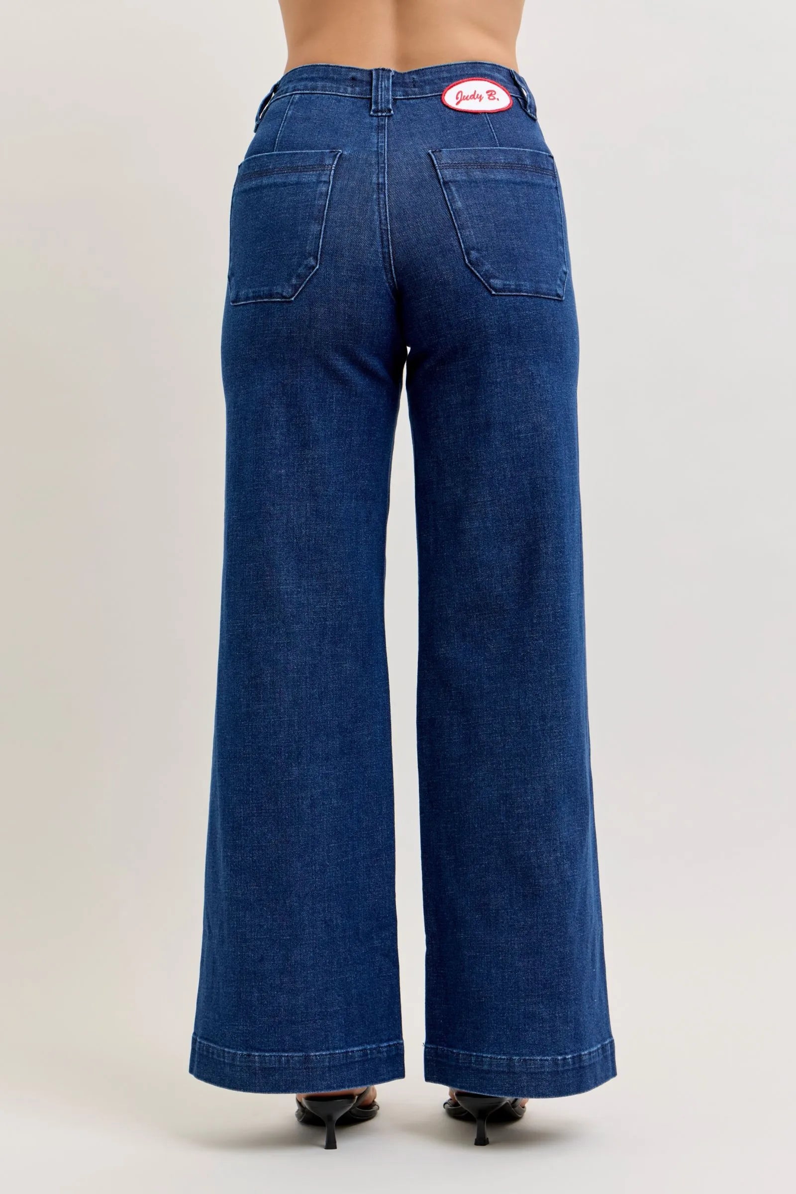 Judy Blue High Rise Retro Wide Leg Jeans - DK / 0(24)