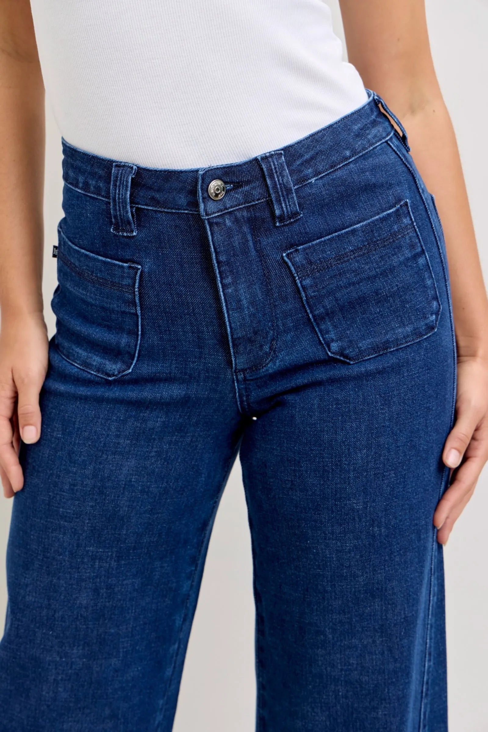 Judy Blue High Rise Retro Wide Leg Jeans - DK / 0(24)