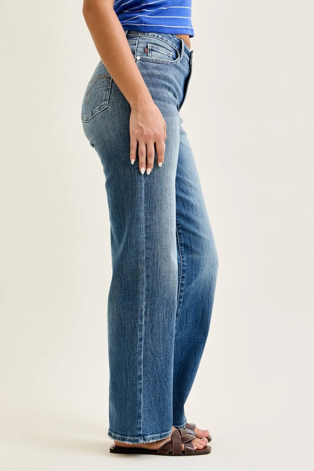 Judy Blue Mid Rise 90s Straight Jeans - MD / 0(24)