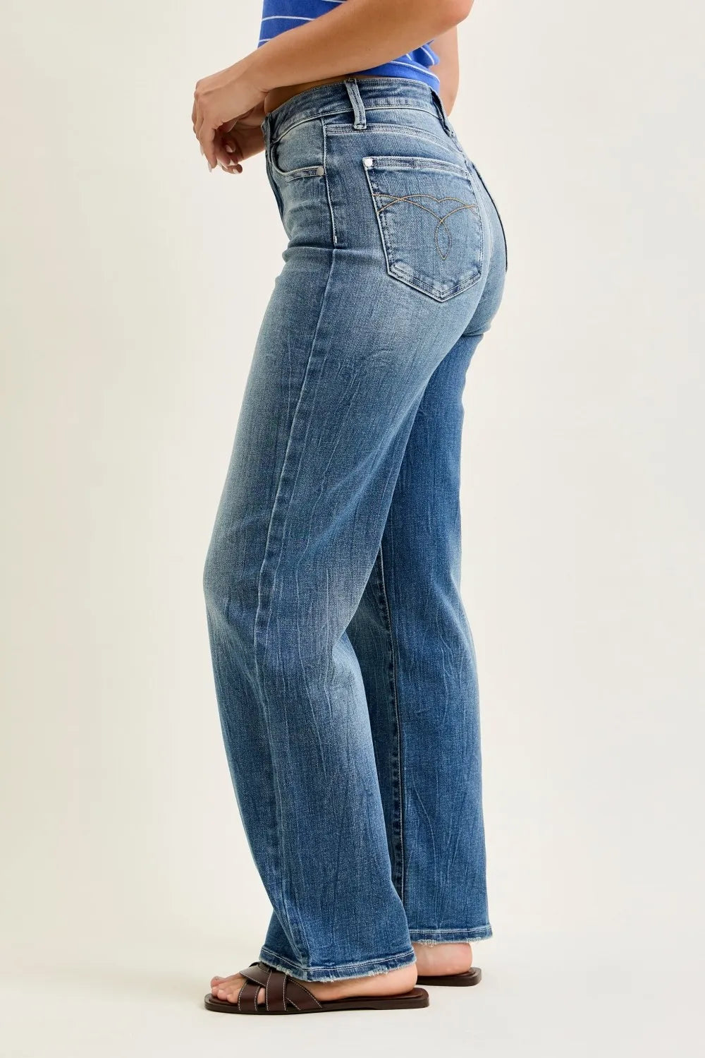 Judy Blue Mid Rise 90s Straight Jeans - MD / 0(24)