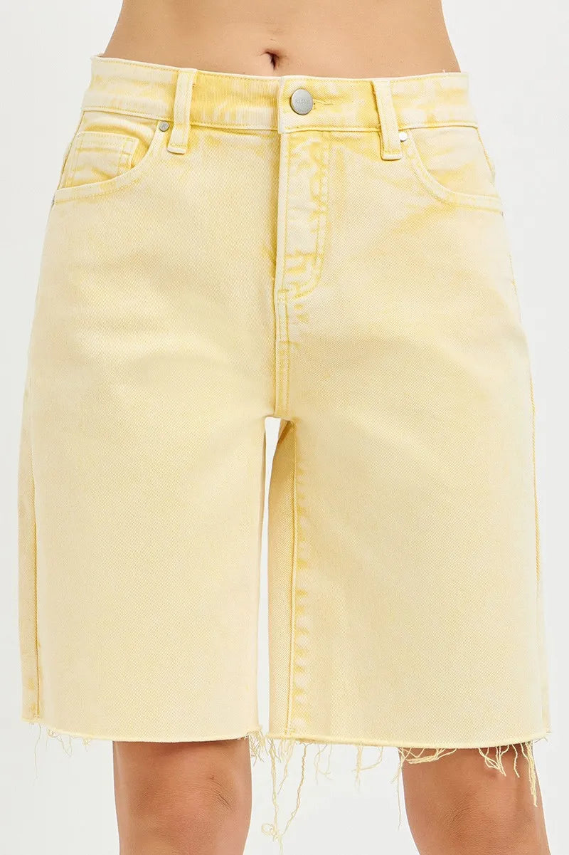 RISEN Slouchy Bermuda Shorts - BANANA / S