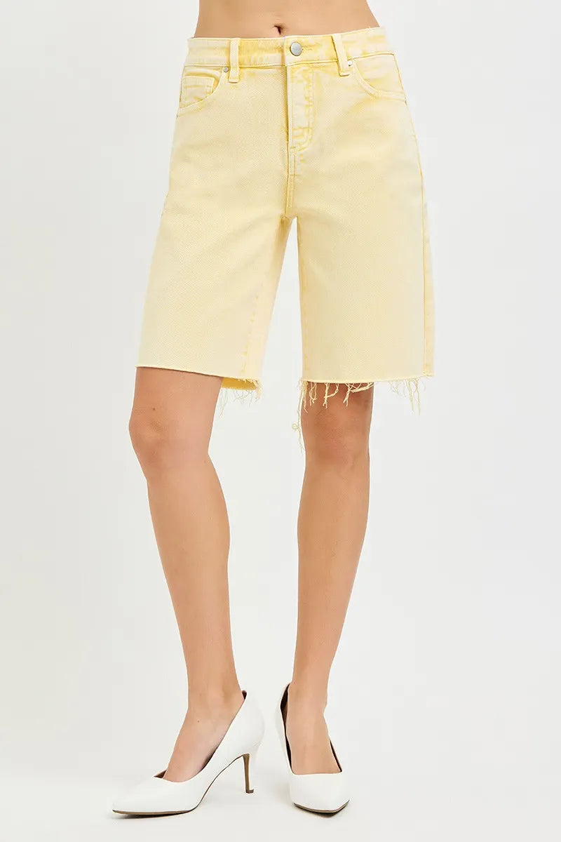 RISEN Slouchy Bermuda Shorts - BANANA / S