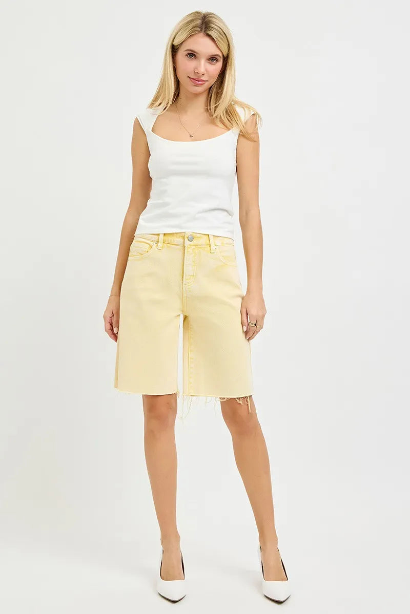 RISEN Slouchy Bermuda Shorts - BANANA / S