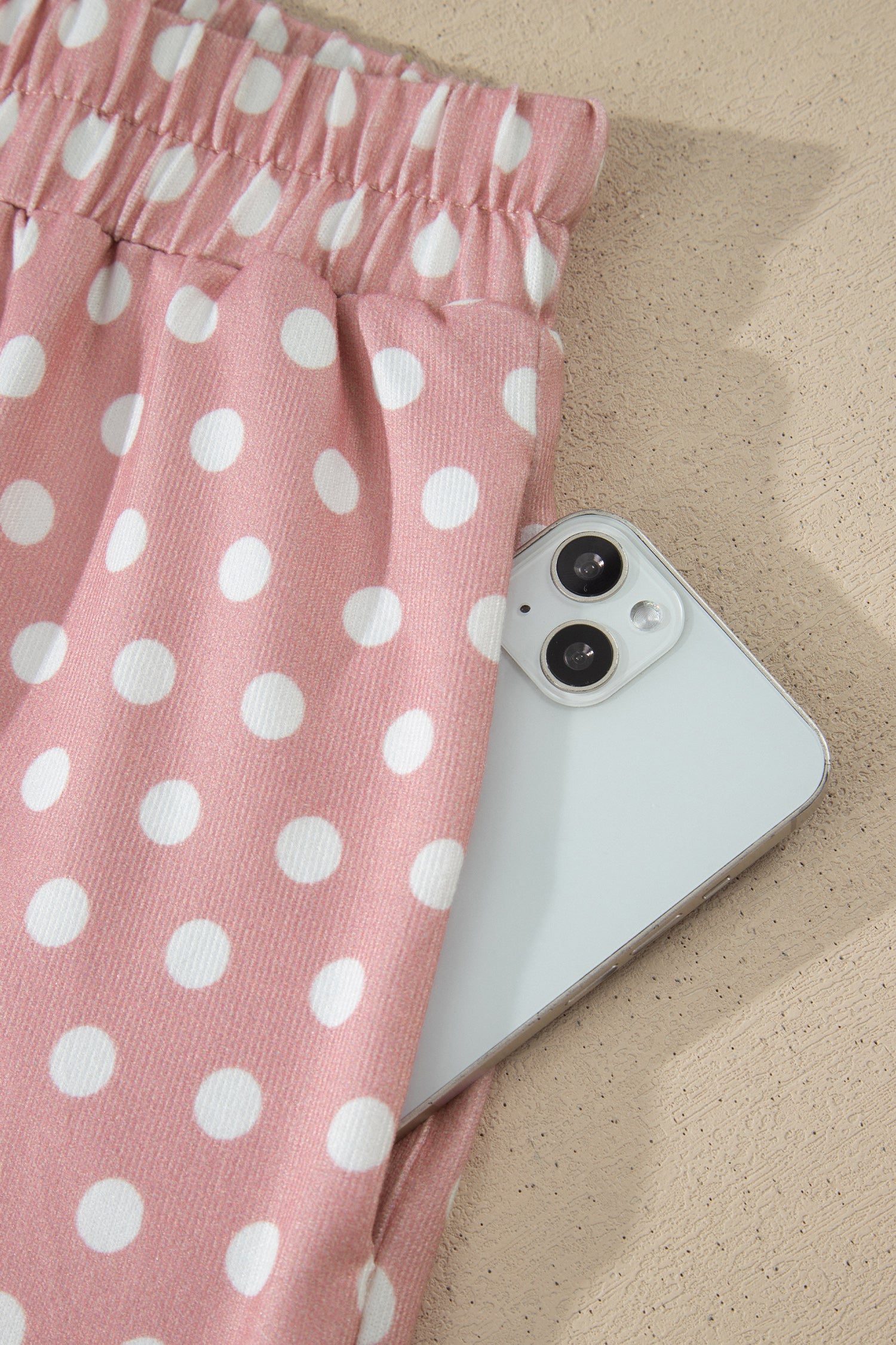Purple Polka Dot Print Short Set