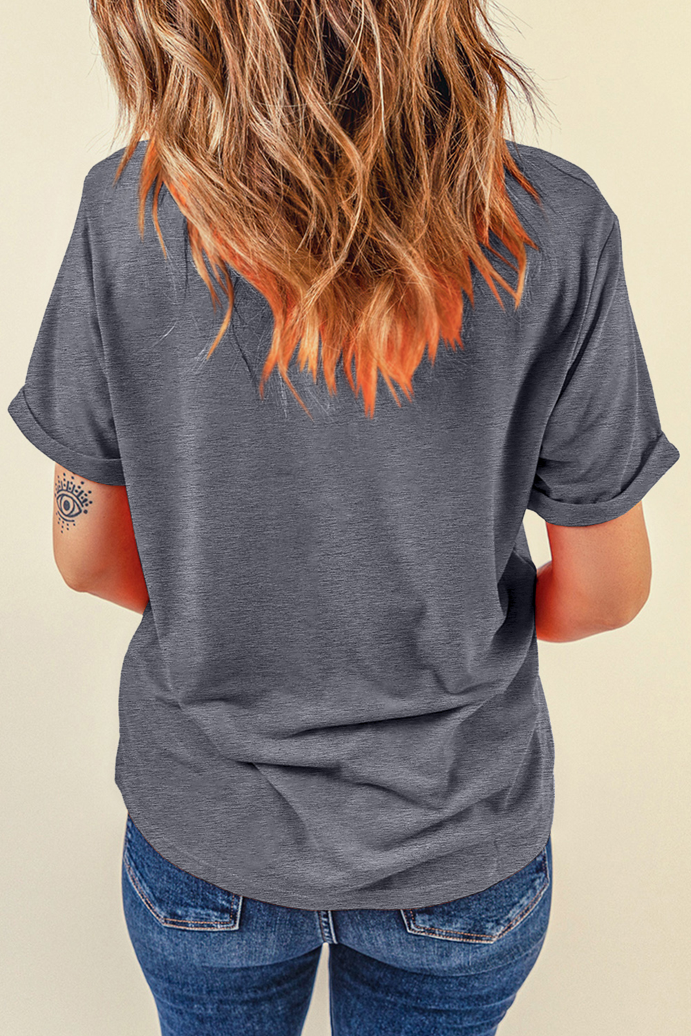 Gray FOREVER CHASING SUNSETS Heat Transfer Printing Graphic Summer T Shirt