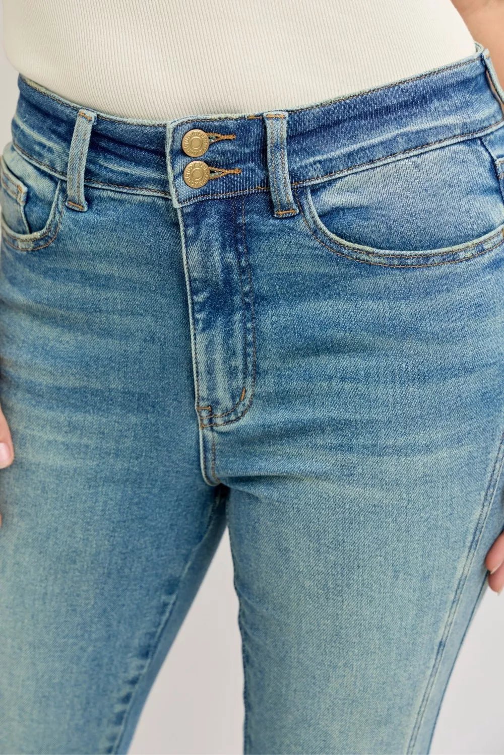 Judy Blue High Waist Vintage Wash Flare Jeans - MD / 0(24)