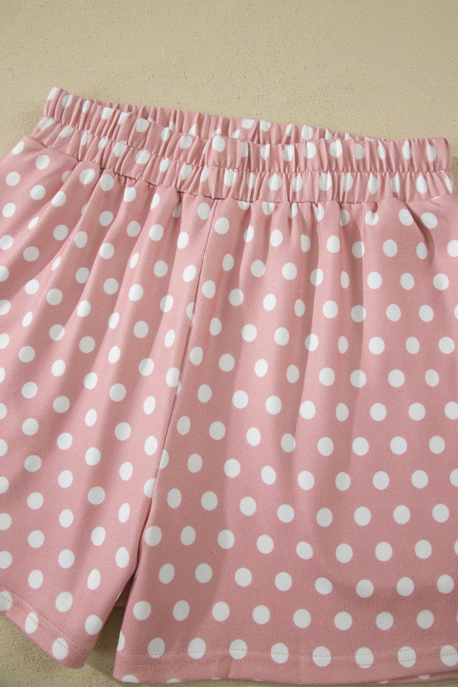 Purple Polka Dot Print Short Set