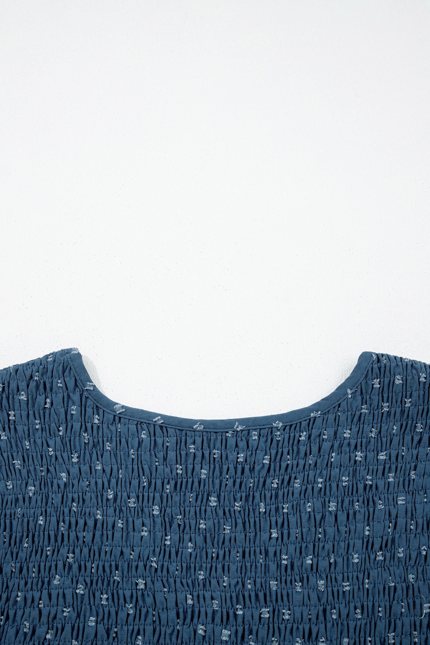 Dusk Blue Plus Size V Neck Swiss Dot Lace Patchwork Detail Flared Midi Dress