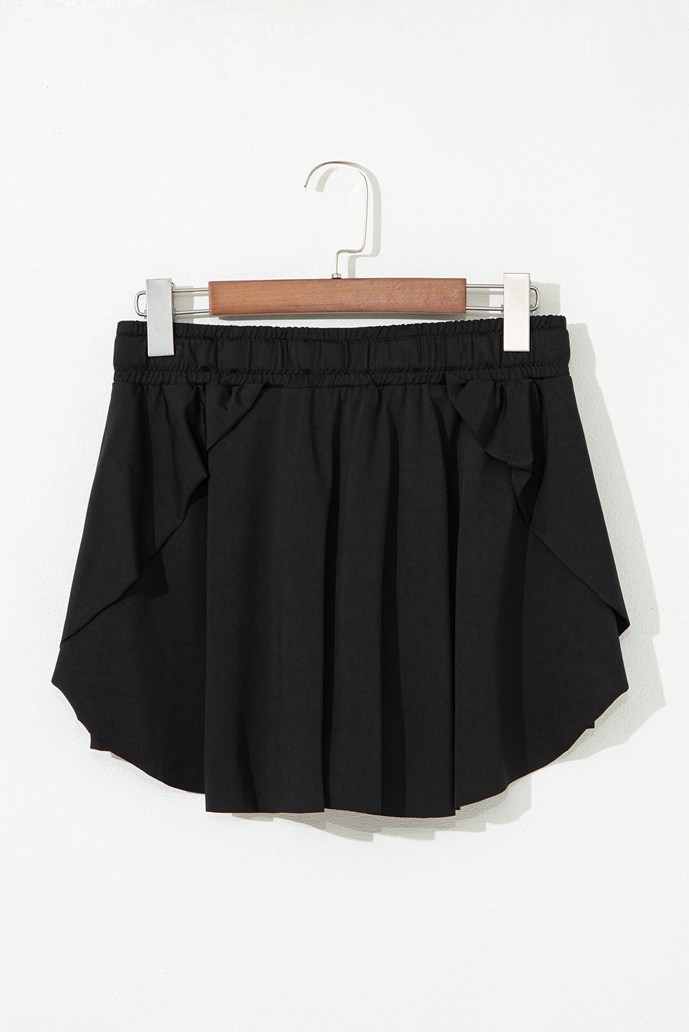 Beige Drawstring High Waist Lined Tennis Skort