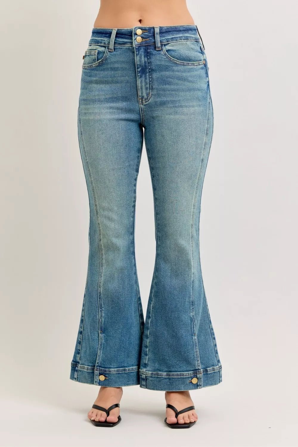 Judy Blue High Waist Vintage Wash Flare Jeans - MD / 0(24)
